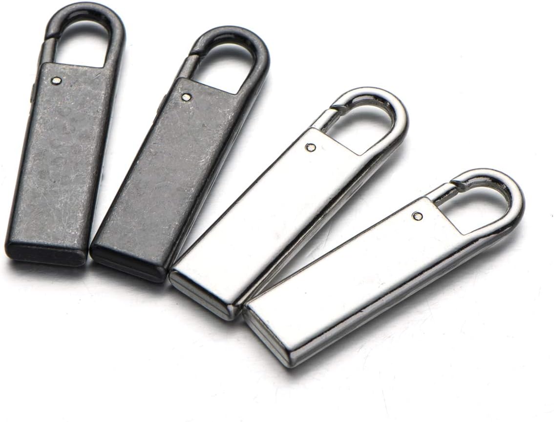 Zpsolution Zipper Pull Tab Replacement Metal Zipper Handle Mend Fixer for Suitcases Luggage Jacket Backpacks Coat Boots