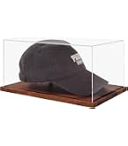 Vitrina Acrílica Transparente Para Gorras, De 23x20,4x16,6 Cm, Con Base Negra, A Prueba De Polvo, Ideal Para Exhibir Cascos, Sombreros O Gorras De Béisbol