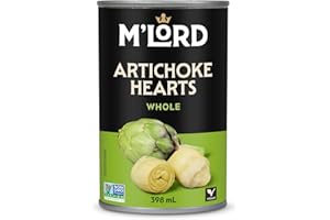 M'Lord Whole Artichoke Hearts | Non GMO Canned | Keto, Vegan & Low Calorie | Pizza Topping, Salad & Antipasto | Vitamins B & 