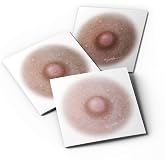 Breast Cancer Temporary Tattoos. Standard size, 1.5 inches, #1,2, and 3, Sample pack.