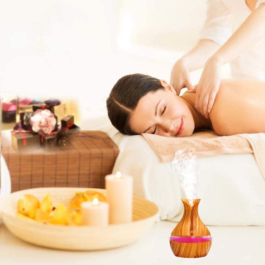 Junio1 Nuova aromaterapia umidificatore a Goccia d\'Acqua con Pallina di Legno da 300 ml Umidificatori