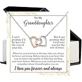 To Our Granddaughter Necklace Gift from Grandma and Grandpa, Meaningful Jewelry with Message Card, Ideal for Birthday or Christmas Surprise