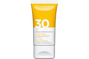 Clarins Dry Touch Face Sunscreen | Broad Spectrum SPF 30 | UVA/UVB Protection | Lightweight and No White Cast | Enriched with
