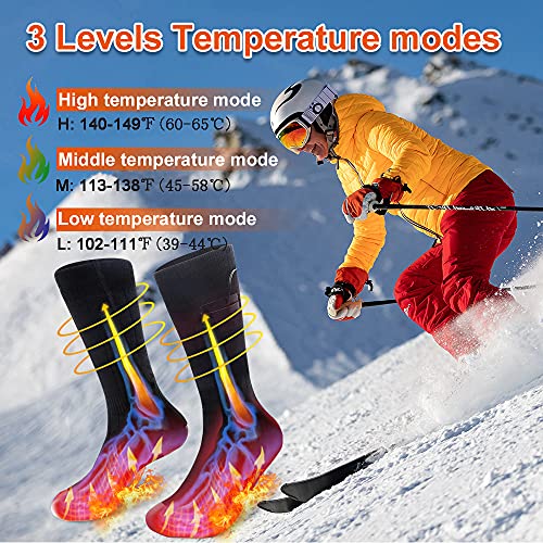 Foot Warmer Rechargeable Heated Socks For Men, Electric Socks For Women(Red Foot Warmers For Feet