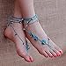 Handmade Bohemian Style Crochet Barefoot Sandals (Sold As Pair)