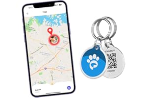 HeyBuddy® QR Code Smart Pet Tags for Dogs & Cats - Personalized Pet Tag Stores Multiple Informations, Includes Scannable GPS Coordinates, Real-Time Notifications, Health Documents & Community Alerts