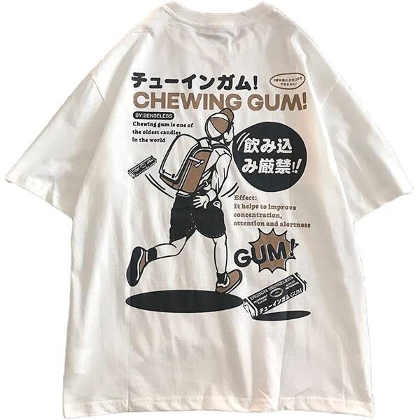 Men Women Japanese Anime Graphic Tee Y2K Korean Preppy T