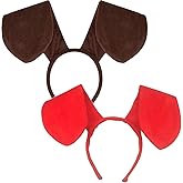Kirei Sui 2-Piece Floppy Dog Ears Headband for Adult Cute & Soft Halloween Christmas Party Accessories Costume