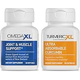 OmegaXL Powerful Joint and Muscle Support Supplement (60 Count) & TurmericXL (30 Count)