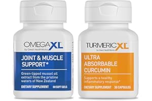 OmegaXL Powerful Joint and Muscle Support Supplement (60 Count) & TurmericXL (30 Count)