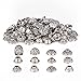 HanYan Bead Caps Metal Spacers Silver 80 Grams 6-8 mm 200+ Pcs Mixed Bead Caps for Jewelry Making¡­