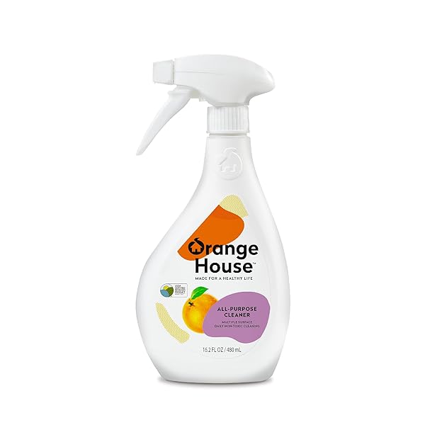ORANGE HOUSE ALL PURPOSE CLEANER, MULTI-SURFACE FOAM SPRAY, MADE BY NATURAL ORANGE OIL, PLANT BASED FOR COUNTERTOP, SINK AND STOVE, EVERYDAY CLEANING 16.2 FL OZ