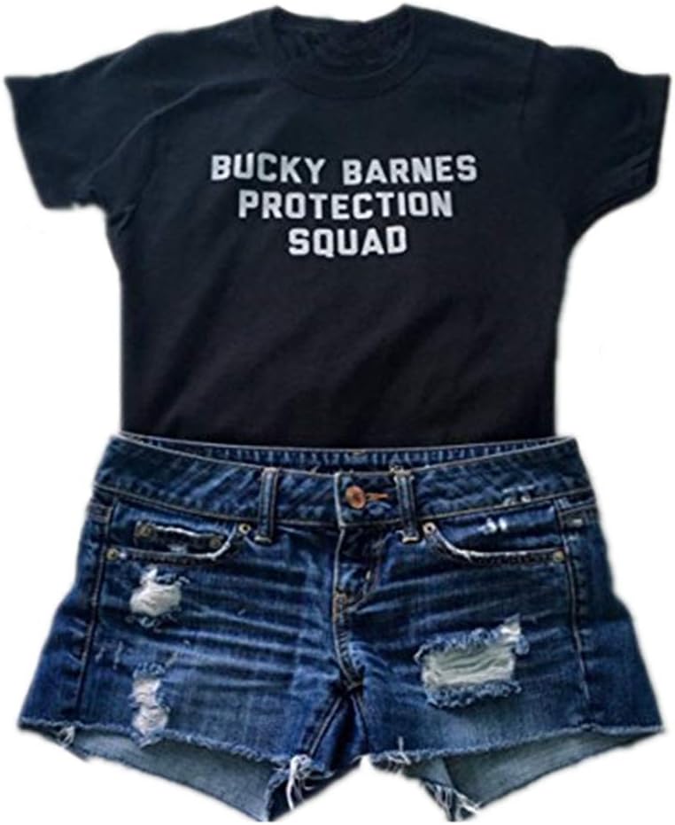 Bucky Barnes Protection Squad Casual Short Sleeve Women's T-Shirts