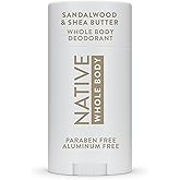 Native | Sandalwood &amp; Shea Butter| Sensitive |Whole Body |Deodorant| 2.4 oz