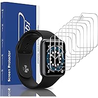 Panawabi 8 Pack Screen Protector for Apple Watch 44mm Series 6, Series 5, Series 4, SE, 42mm Series 3,2,1, HD Clear…
