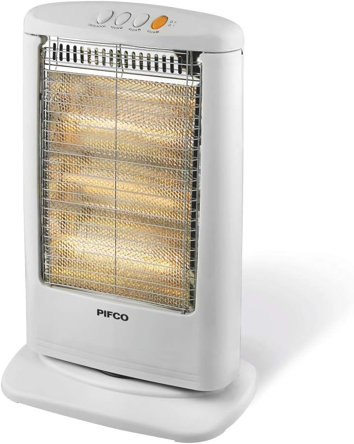 Pifco Portable Halogen Heater with 3 Heat Settings, Safety Cut Off