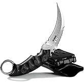 Dispatch Tactical Fixed Blade Knife, 5cr15mov Steel Blade G10 Handle, Full Tang Double Edged Sharp Claw Knife, EDC Utility Knives for Outdoor Survival Hiking Camping with Kydex Sheath