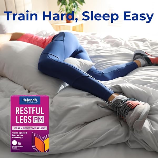 HYLAND’S RESTFUL LEGS PM, NIGHTTIME FORMULA, CALMS AGITATED LEGS SO YOU CAN SLEEP, 50 QUICK DISSOLVING TABLETS