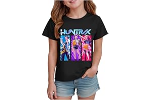 Demon Hunters Shirt for Girls Cute Cartoon Graphic Tshirt Trendy Kids Shirt Tops Short Sleeve Crewneck Shirts
