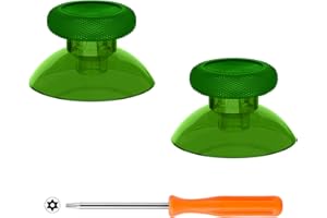eXtremeRate Replacement Thumbsticks for Xbox Series X/S Controller, Joysticks Repair Kit Accessories, Custom Analog Stick Buttons for Xbox One S/X/Elite Controller - Clear Green