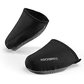 ROCKBROS Cycling Shoe Covers for Men Women Mountain Road Cycling Winter | Thermal Shoes Toe Cover, Windproof Half Shoecover, Water-Resistant, Black