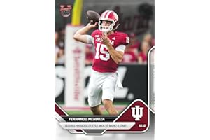 HOFSM.COM HALL OF FAME SPORTS MEMORABILIA 2025 Topps Bowman U Now Fernando Mendoza #33 Secures Hoosiers 1st Ever Back-to-Back 7-0 Start Indiana Hoosiers Rookie RC Football Card