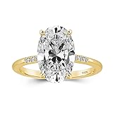 Effinny 3.5 Carat Elongated Oval Engagement Ring