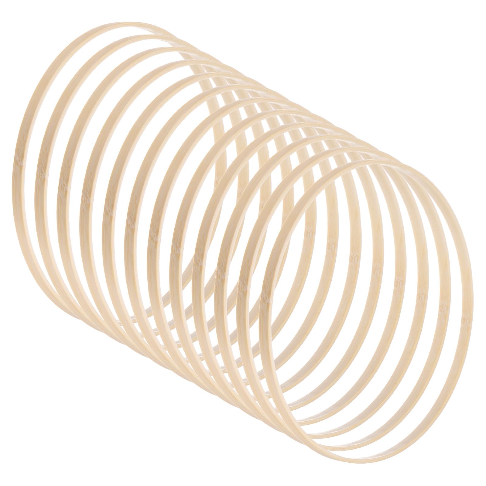 M METERXITY 12 Pack Wooden Bamboo Floral Hoop-9 Inch Craft Wreath Rings, Apply to DIY Wedding Wreath Decor/Macrame Dreamcatcher/Wall Hanging Crafts