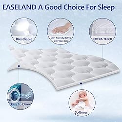 EASELAND Queen Size Mattress Topper Pillow Top