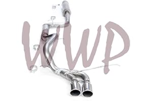 MVP AUTO PARTS Performance Stainless Steel SS SS409 3" Cat Back CatBack Exhaust Muffler Kit System Polished Tips Compatible With 13-19 Ford Focus ST 2.0L EcoBoost Turbocharged