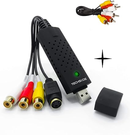 Techside Contacts Video Grabber Gold Cables Rca Analogique Numerique Windows 10 Nouveau Logiciel 2020 Convertisseur Usb 2 0 Vhs Capture Convertir Le Format Numerique Mpeg Old Vhs Amazon Fr Informatique