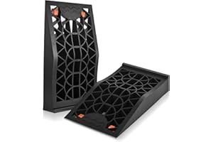 MEROBLE Car Ramps for Low Profile Cars, Portable Vehicle Ramps for Garage, Tire Ramp for Jack Support and Lift Low Chassis Ca