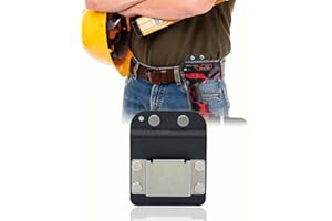 FYWZ Tape Measure Holder for Belt, Clip-On Tape Measure Mount Heavy Duty Low-Profile Tape Measure Belt Clip Black Tape Catcher Fits up to 2" Tool Belt, Tool Bags, Pockets, or Pants Tape Accessories