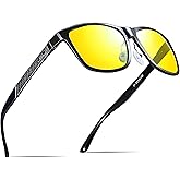 ATTCL Polarized Sunglasses Men for Driving: UV400 Protection Lightweight AL-MG Metal Rectangular Sun glasses Hiking Travel