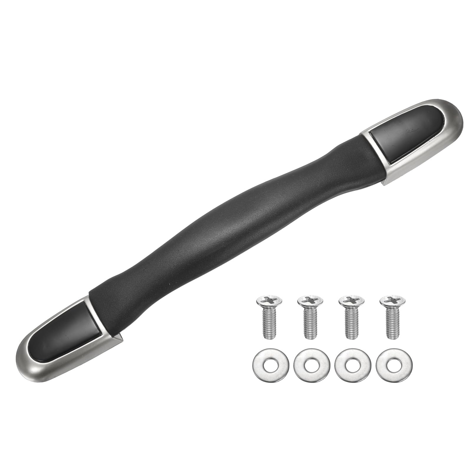 Photo 1 of PATIKIL 8.28 Inches Luggage Handle Replacement, Plastic Pull Handle Grip with Washers and Screws for Luggage Toolbox Storage Box Case Repair - 9Pcs (Black)