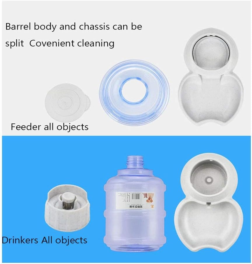 Pet Supplies : Blessed family Cat Water Fountain, Automatic Cat Feeder, Dog Water Dispenser, 1 Gal Pet Automatic Feeder Waterer (Waterer+Feeder) : 