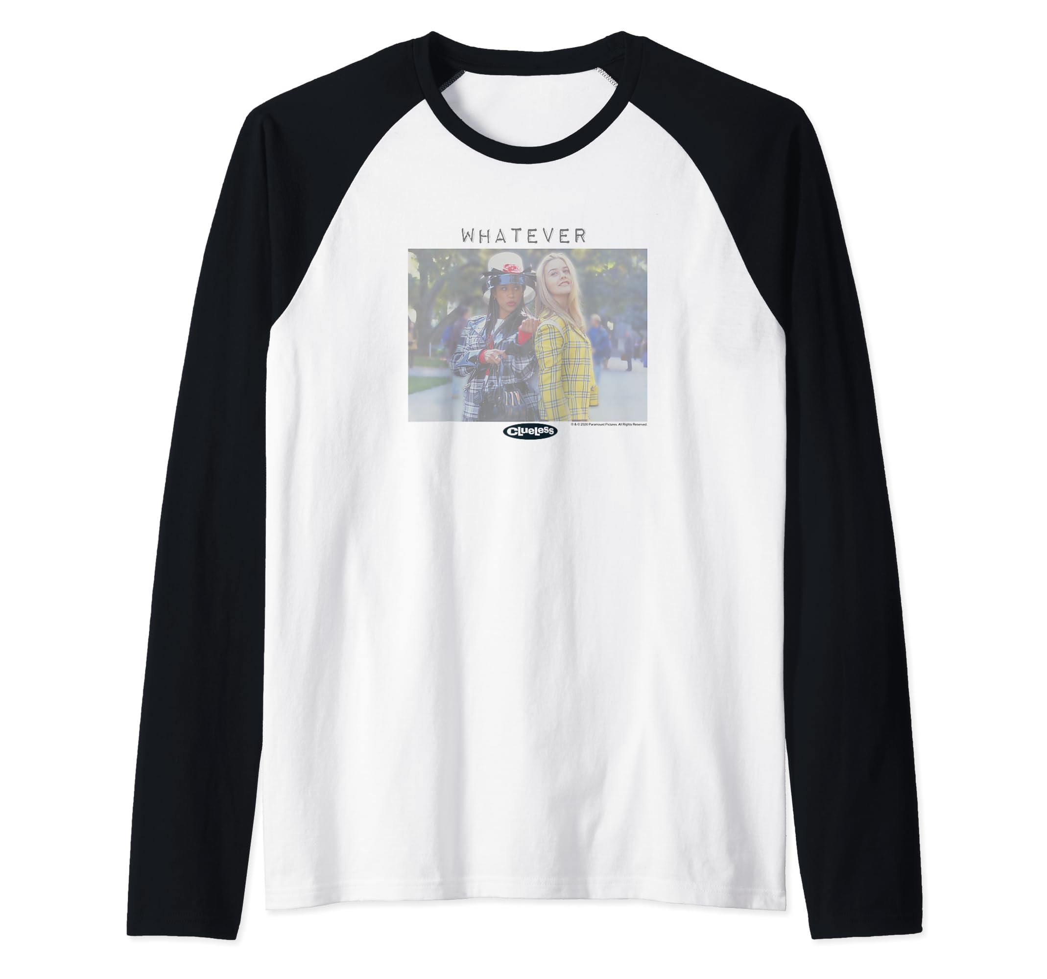 Clueless Dionne & Cher Whatever Portrait Raglan Baseball Tee
