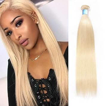 Amazon Com Bly Hair 613 Blonde Silky Straight Brazilian Remy