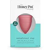 The Honey Pot Company - Menstrual Cup - 12 Hour Reusable Protection for Periods - Natural Feminine Hygiene Products - Size 2