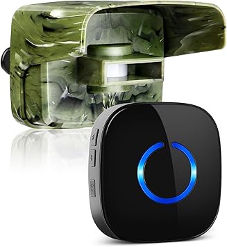 Kabellose Infrarot Bewegungsmelder Elepowstar Auffahrts Alarmset 1 Wasserdichter Bewegungsmelder Und 1 Steckempfanger Fur Von Haus Hof Garage 58 Glockenspiele Und 5 Lautstarkestufen Amazon De Baumarkt