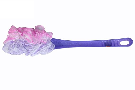 Loofah Body Back Scrubber with Big Handle (Multicolour)