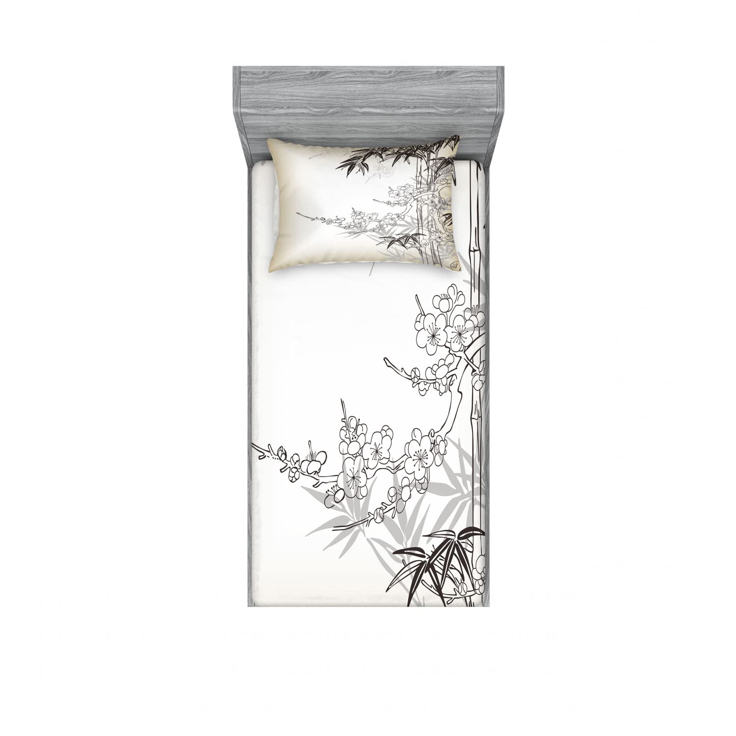 Lunarable East Fitted Sheet & Pillow Sham