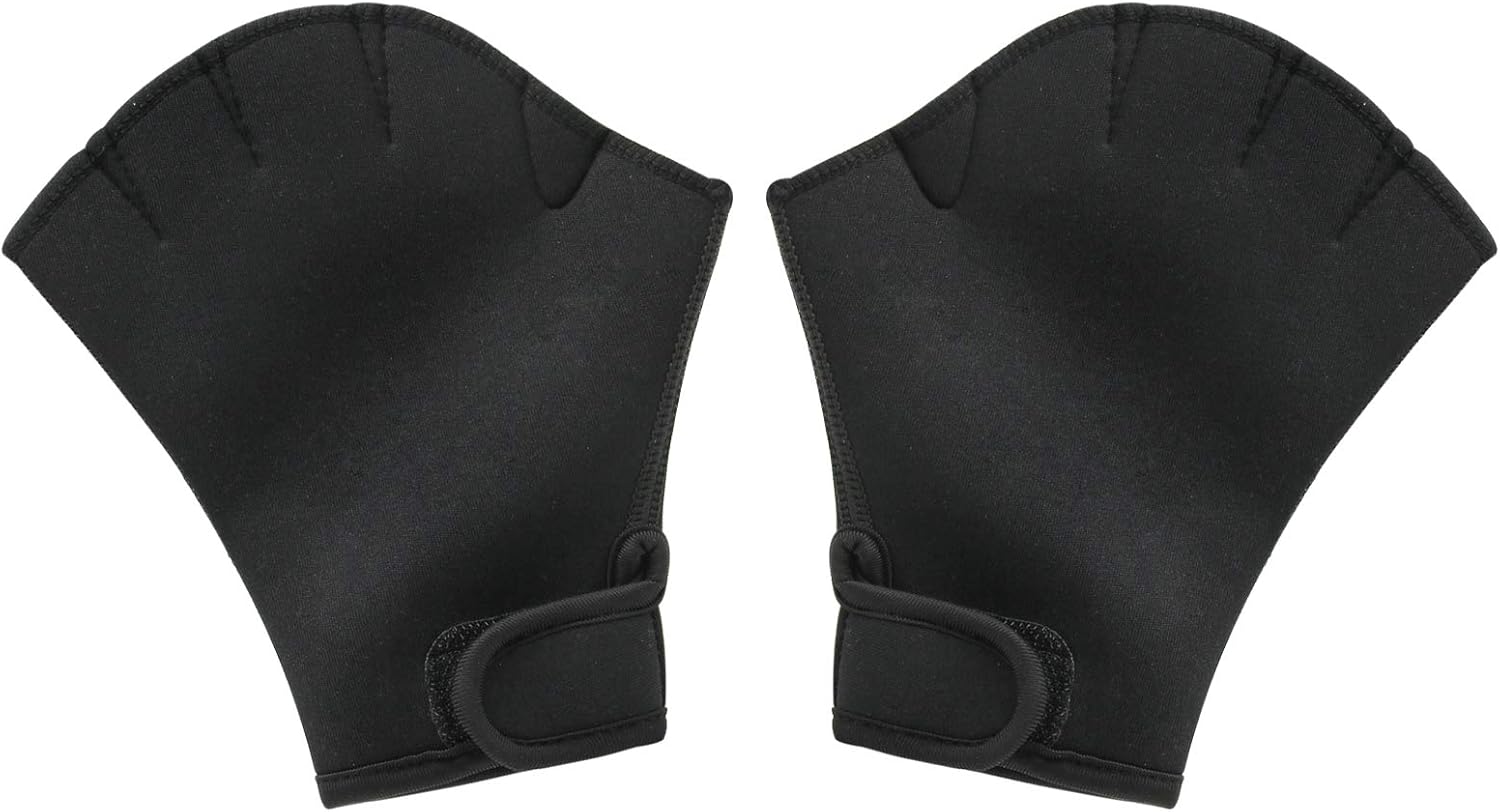 Geekercity Swim Training Gloves, Aquatic Fit Webbed Swimming Gloves, Water Resistance Neoprene Gloves with Webbed Fingers & Adjustable Wrist Closure for Water Aerobics & Pool Workouts : Sports & Outdoors