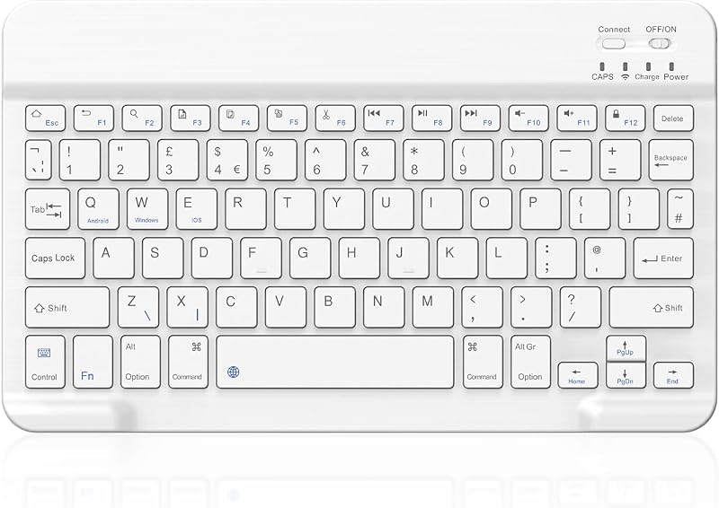 PINKCAT Bluetooth Keyboard Ultra-Slim Wireless UK Layout Built-in Battery