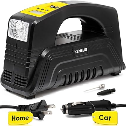 Tire Inflator With Car Charger, Kensun Ac Dc Digital Tire Inflator For Car 12v Dc And Home 110v Ac Rapid, Tire Inflator With Car Charger