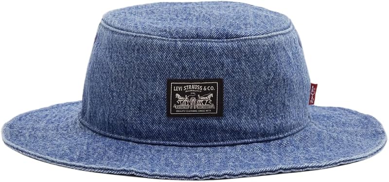 Summer Drawstring Bucket Hat Hat Donna, Ocean Indigo Wash 6, S-L
