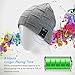 Bluetooth Beanie Hat, Topple Wireless 4.1 Superior Headphone Beanie Hat with HD Stereo Earphone Speaker Mic,Unisex Washable for Men Women Winter Outdoor Fitness Grey