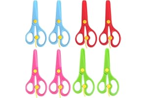 8 Pack Preschool Training Scissors Kids Plastic Playdough Scissors Childrens Toddler Safety Handmade Art Craft Left Handed Tr