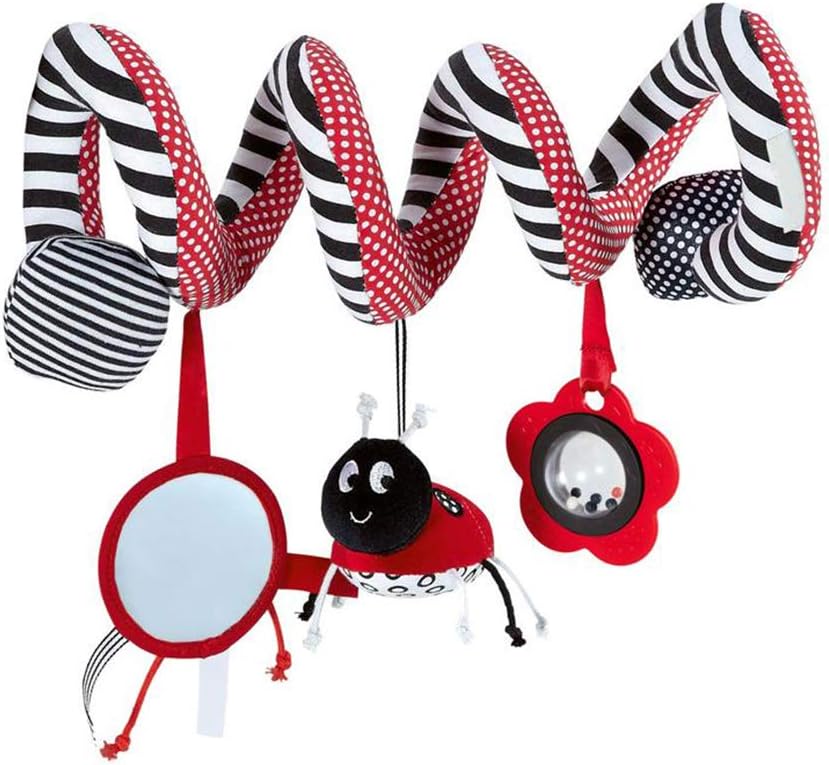 Ladybug Bed Hanging Cribs Toy Cute Plush Spiral Activity Multi-function Stroller Soft Toys Hanging Rattle Gift