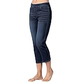 PajamaJeans Women Capri Jeans for Summer - Women's Capris - Pedal Pushers for Women Pull on Capris - Womens Casual Capris